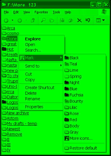 MeaningData.com: FolderIcon XP - change folder icon shell menu